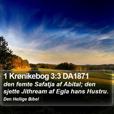 1 Krønikebog 3:3 DA1871 Bible Verse Image