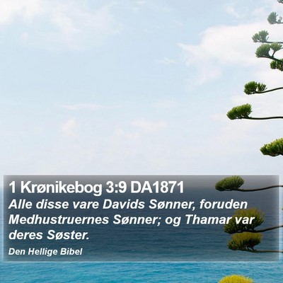 1 Krønikebog 3:9 DA1871 Bible Verse Image