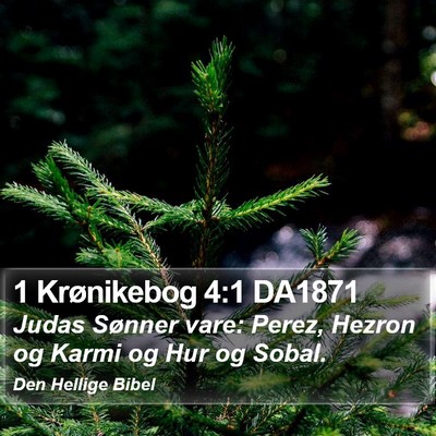 1 Krønikebog 4:1 DA1871 Bible Verse Image