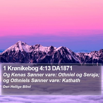 1 Krønikebog 4:13 DA1871 Bible Verse Image