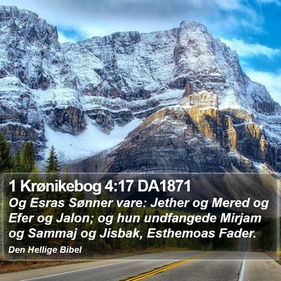 1 Krønikebog 4:17 DA1871 Bible Verse Image