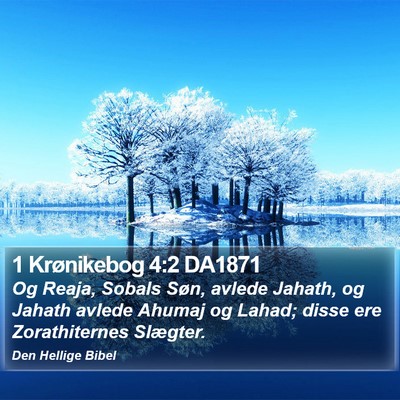 1 Krønikebog 4:2 DA1871 Bible Verse Image