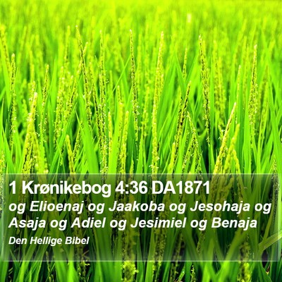 1 Krønikebog 4:36 DA1871 Bible Verse Image