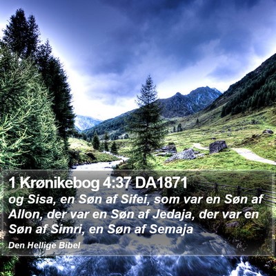 1 Krønikebog 4:37 DA1871 Bible Verse Image