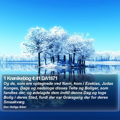 1 Krønikebog 4:41 DA1871 Bible Verse Image