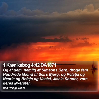 1 Krønikebog 4:42 DA1871 Bible Verse Image