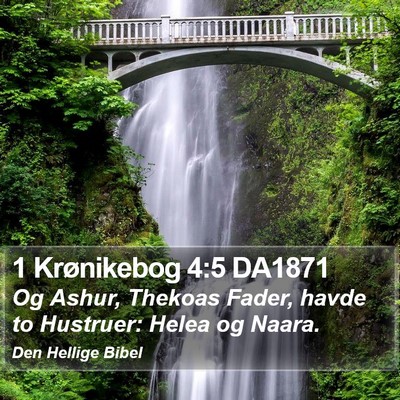1 Krønikebog 4:5 DA1871 Bible Verse Image