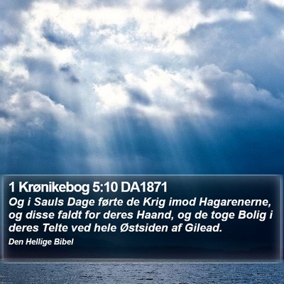 1 Krønikebog 5:10 DA1871 Bible Verse Image