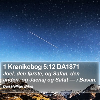 1 Krønikebog 5:12 DA1871 Bible Verse Image