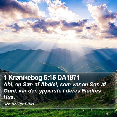 1 Krønikebog 5:15 DA1871 Bible Verse Image