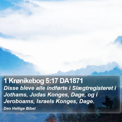 1 Krønikebog 5:17 DA1871 Bible Verse Image