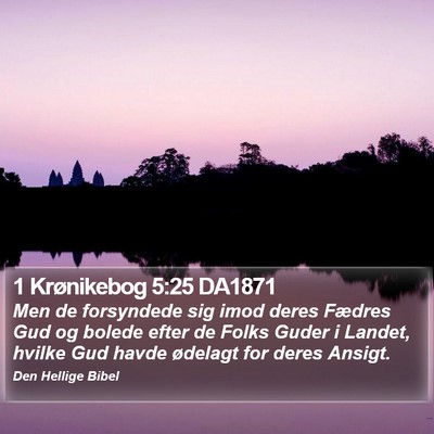 1 Krønikebog 5:25 DA1871 Bible Verse Image