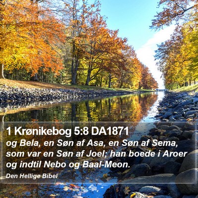1 Krønikebog 5:8 DA1871 Bible Verse Image