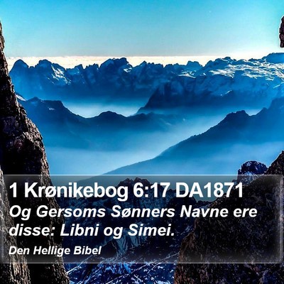 1 Krønikebog 6:17 DA1871 Bible Verse Image