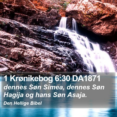 1 Krønikebog 6:30 DA1871 Bible Verse Image