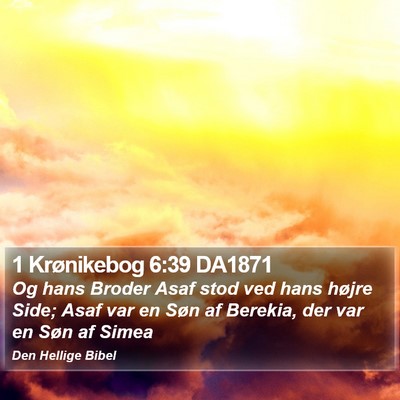 1 Krønikebog 6:39 DA1871 Bible Verse Image
