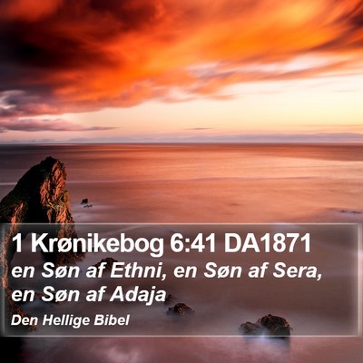 1 Krønikebog 6:41 DA1871 Bible Verse Image