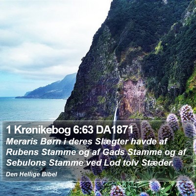 1 Krønikebog 6:63 DA1871 Bible Verse Image