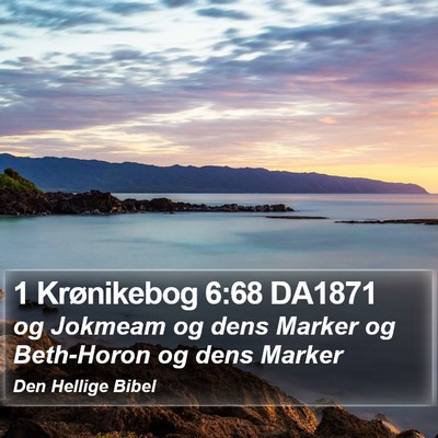 1 Krønikebog 6:68 DA1871 Bible Verse Image