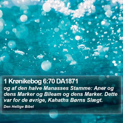 1 Krønikebog 6:70 DA1871 Bible Verse Image