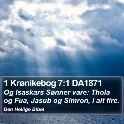 1 Krønikebog 7:1 DA1871 Bible Verse Image