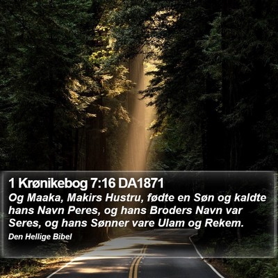 1 Krønikebog 7:16 DA1871 Bible Verse Image