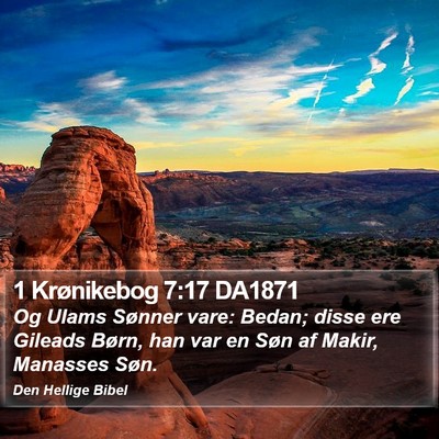 1 Krønikebog 7:17 DA1871 Bible Verse Image