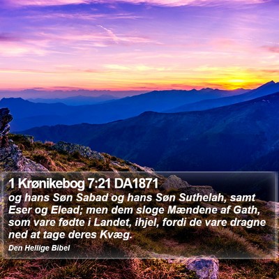 1 Krønikebog 7:21 DA1871 Bible Verse Image