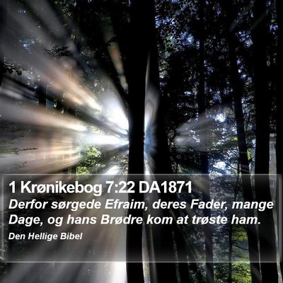 1 Krønikebog 7:22 DA1871 Bible Verse Image