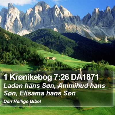 1 Krønikebog 7:26 DA1871 Bible Verse Image