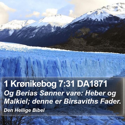 1 Krønikebog 7:31 DA1871 Bible Verse Image