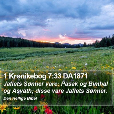 1 Krønikebog 7:33 DA1871 Bible Verse Image