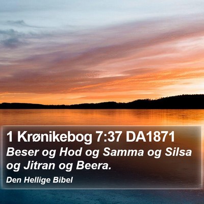 1 Krønikebog 7:37 DA1871 Bible Verse Image