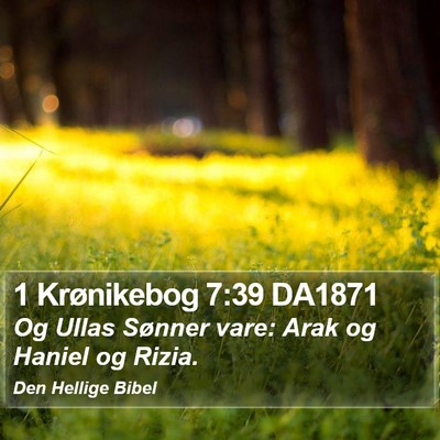 1 Krønikebog 7:39 DA1871 Bible Verse Image