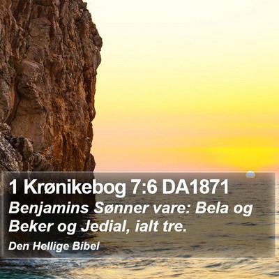1 Krønikebog 7:6 DA1871 Bible Verse Image