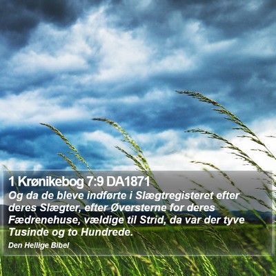 1 Krønikebog 7:9 DA1871 Bible Verse Image