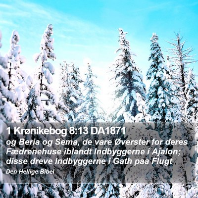 1 Krønikebog 8:13 DA1871 Bible Verse Image