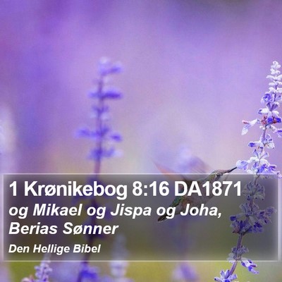 1 Krønikebog 8:16 DA1871 Bible Verse Image