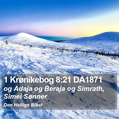 1 Krønikebog 8:21 DA1871 Bible Verse Image