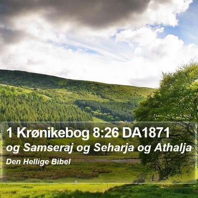 1 Krønikebog 8:26 DA1871 Bible Verse Image
