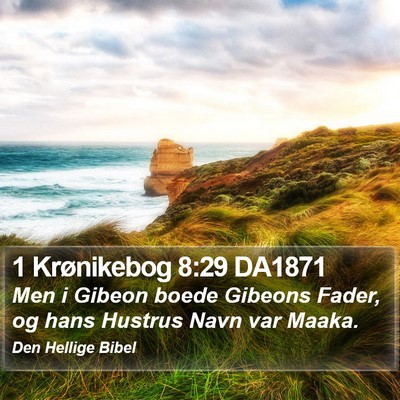 1 Krønikebog 8:29 DA1871 Bible Verse Image
