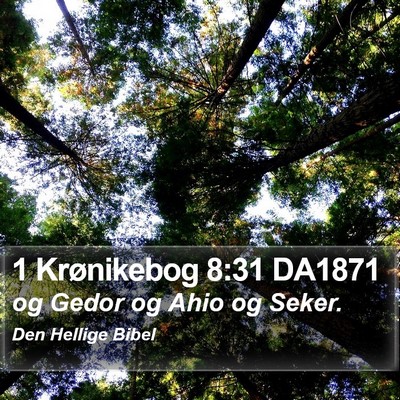 1 Krønikebog 8:31 DA1871 Bible Verse Image