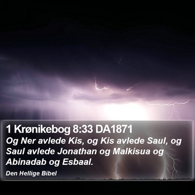 1 Krønikebog 8:33 DA1871 Bible Verse Image