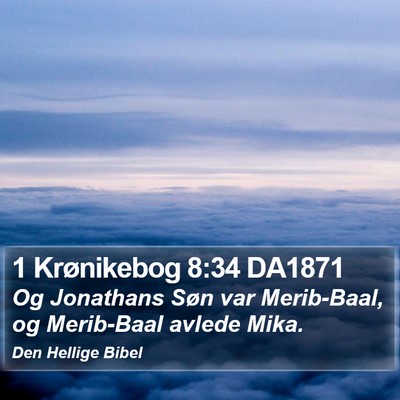 1 Krønikebog 8:34 DA1871 Bible Verse Image