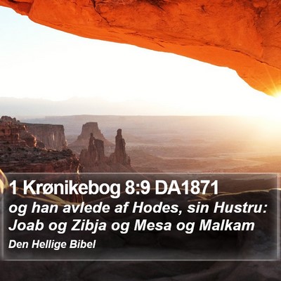 1 Krønikebog 8:9 DA1871 Bible Verse Image