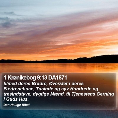 1 Krønikebog 9:13 DA1871 Bible Verse Image