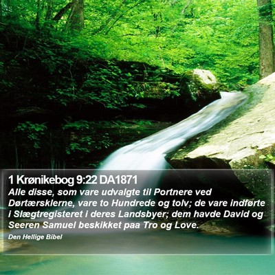1 Krønikebog 9:22 DA1871 Bible Verse Image