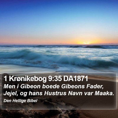 1 Krønikebog 9:35 DA1871 Bible Verse Image