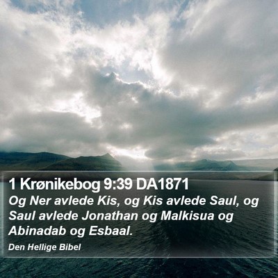 1 Krønikebog 9:39 DA1871 Bible Verse Image