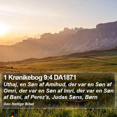 1 Krønikebog 9:4 DA1871 Bible Verse Image